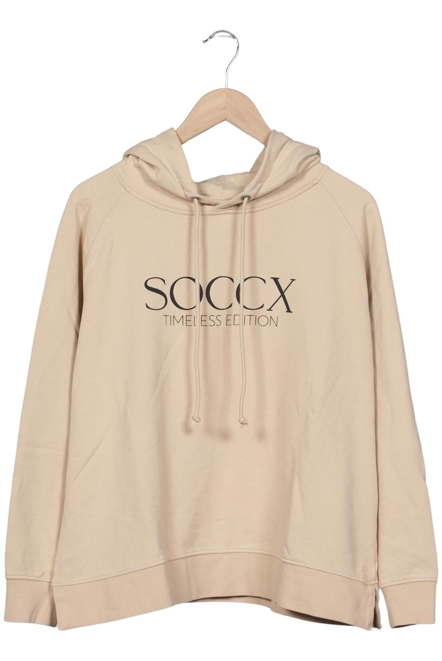 

Soccx Damen Kapuzenpullover, beige, Gr. 44