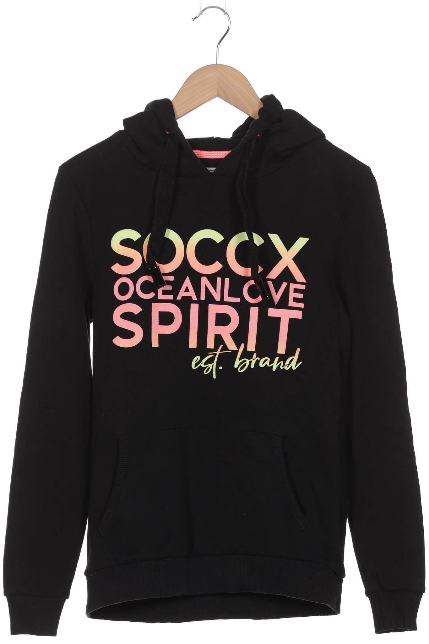 

Soccx Damen Kapuzenpullover, schwarz, Gr. 38