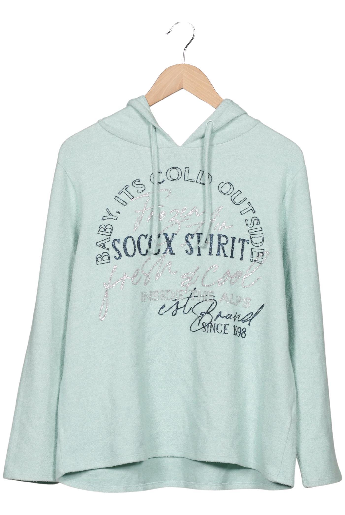 

Soccx Damen Kapuzenpullover, türkis, Gr. 42