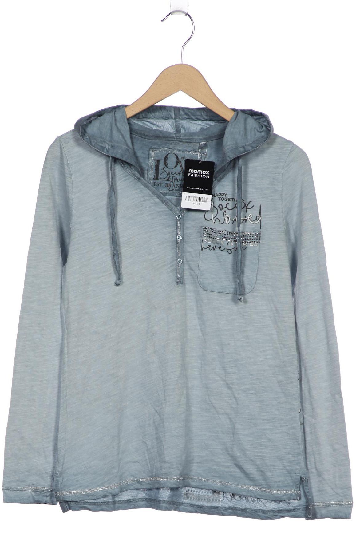 

Soccx Damen Kapuzenpullover, hellblau, Gr. 36