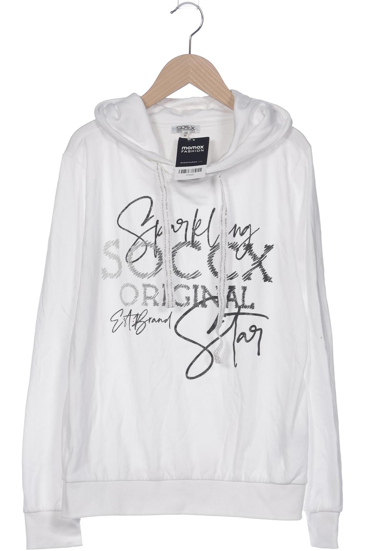 

Soccx Damen Kapuzenpullover, weiß, Gr. 38