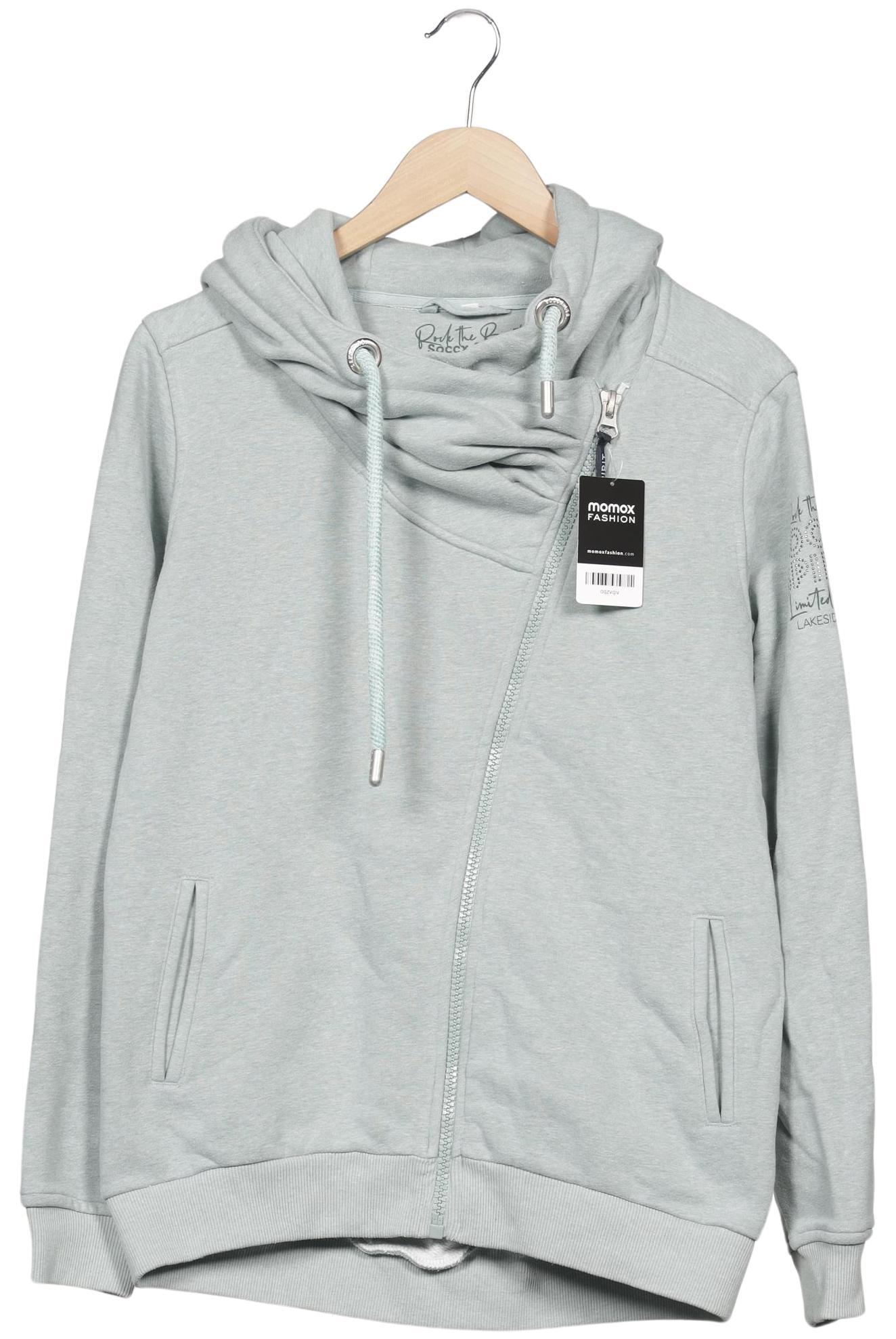 

Soccx Damen Kapuzenpullover, hellblau, Gr. 38