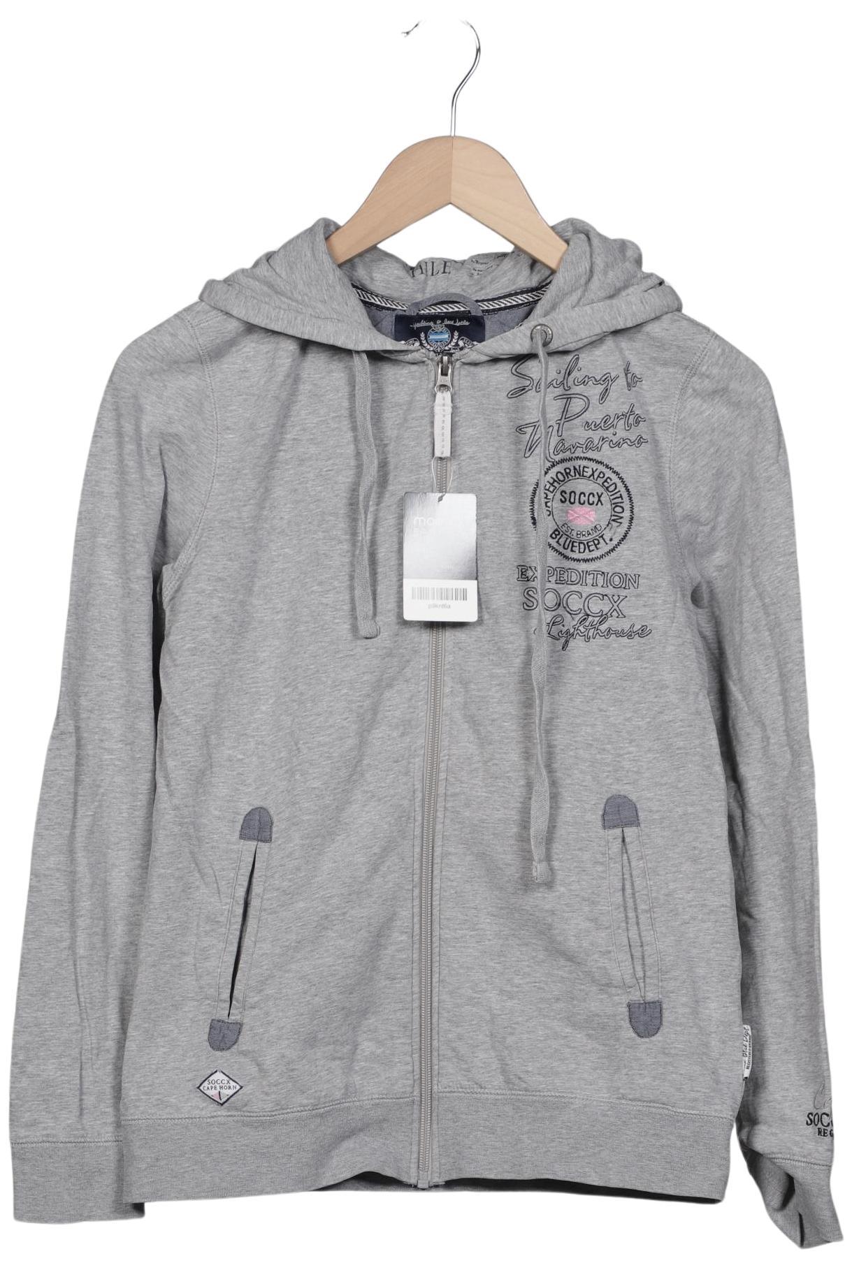 

Soccx Damen Kapuzenpullover, grau, Gr. 36