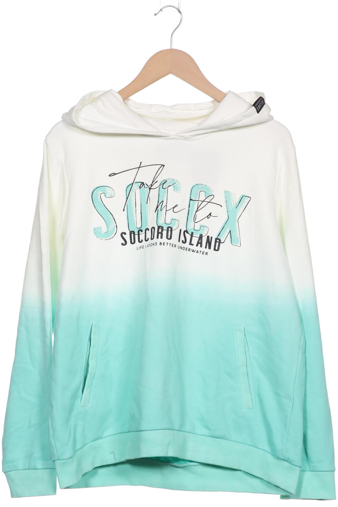 

Soccx Damen Kapuzenpullover, weiß, Gr. 42