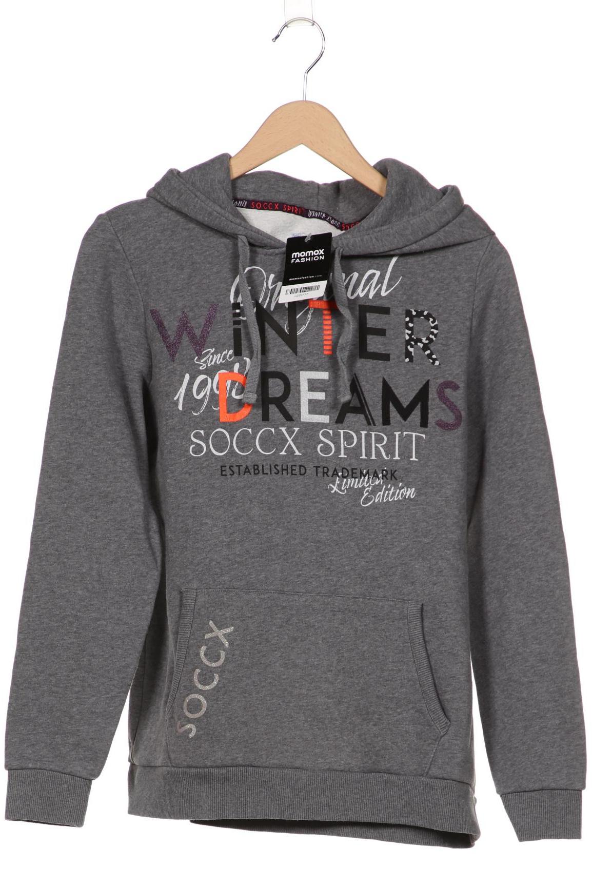 

Soccx Damen Kapuzenpullover, grau, Gr. 40