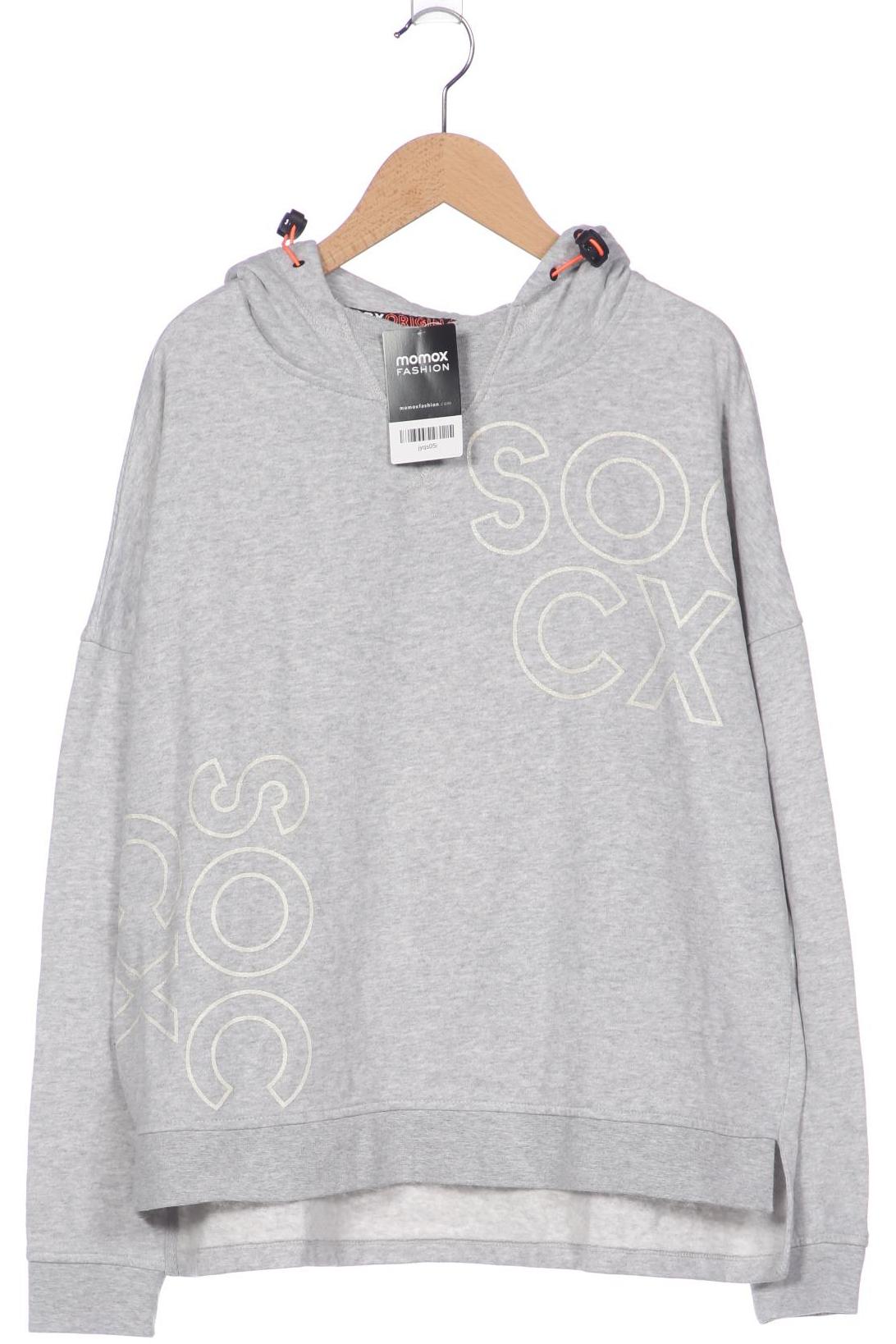 

Soccx Damen Kapuzenpullover, grau, Gr. 38