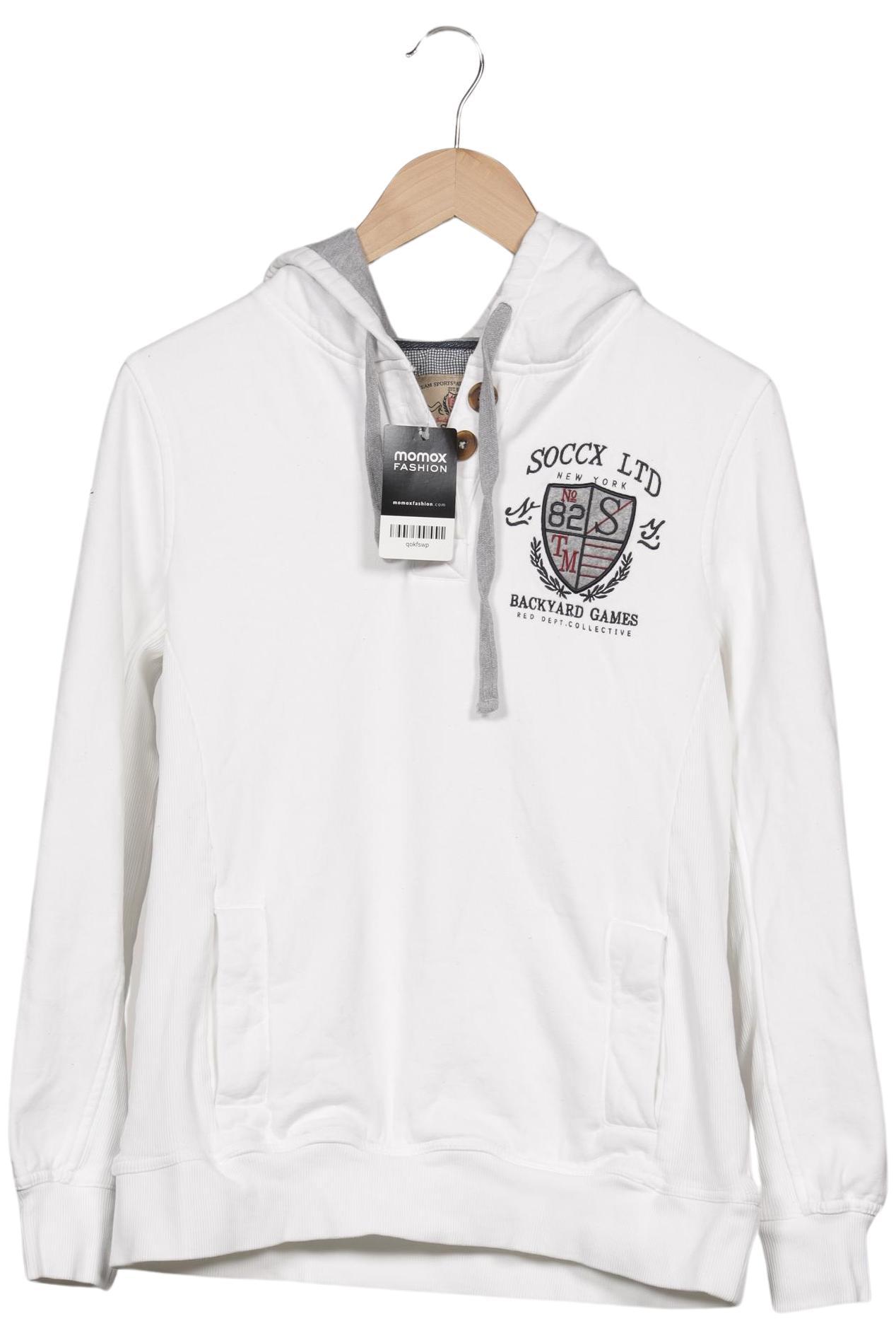 

Soccx Damen Kapuzenpullover, weiß, Gr. 40