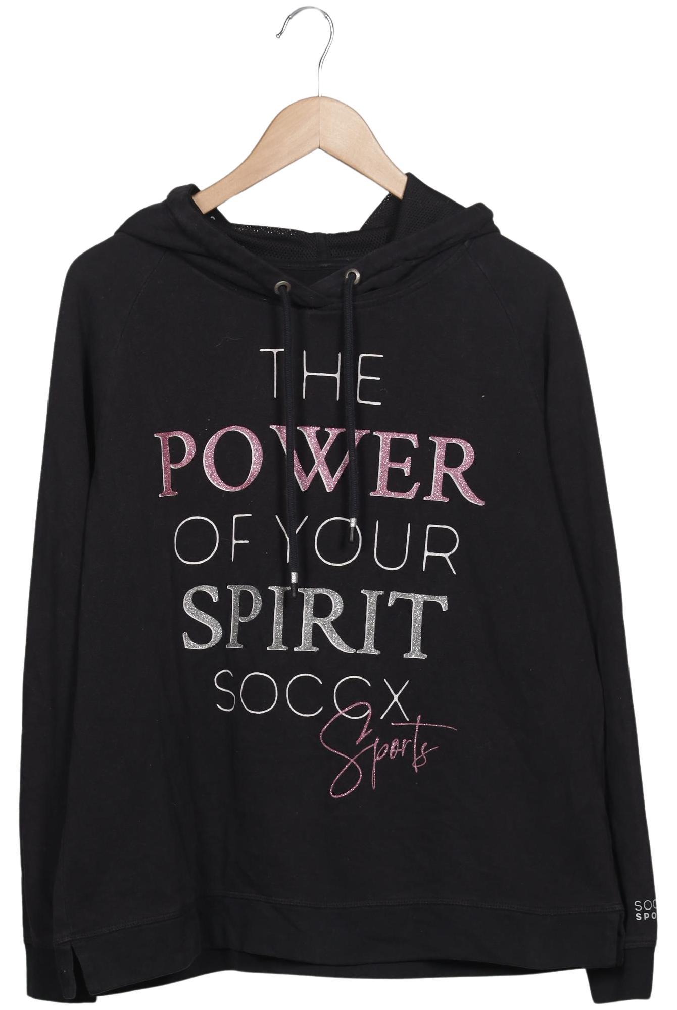 

Soccx Damen Kapuzenpullover, schwarz, Gr. 42