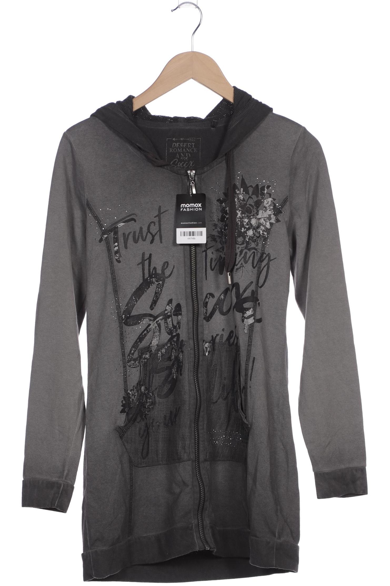

Soccx Damen Kapuzenpullover, grau, Gr. 38