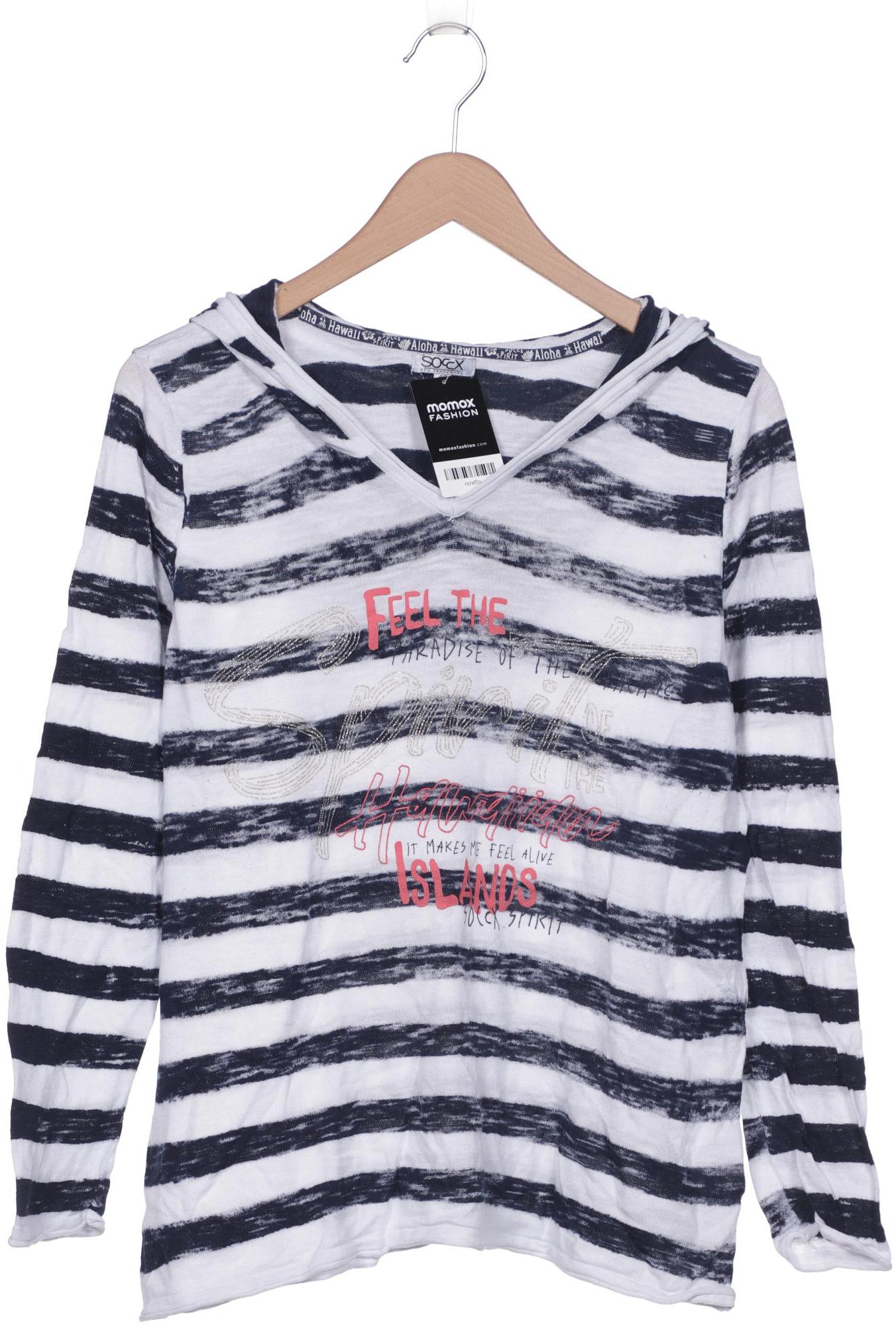 

SOCCX Damen Kapuzenpullover, weiß