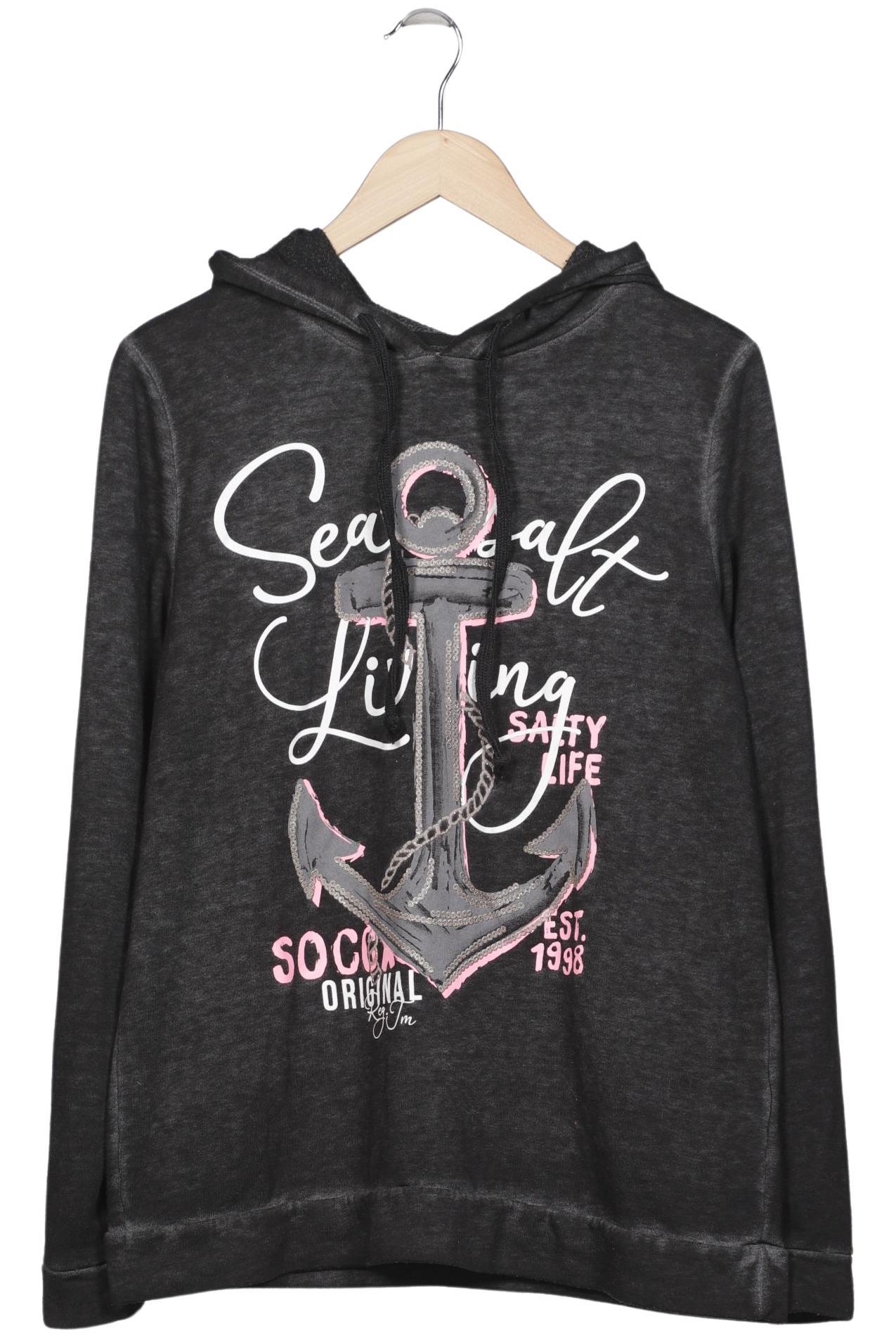 

Soccx Damen Kapuzenpullover, grau, Gr. 40