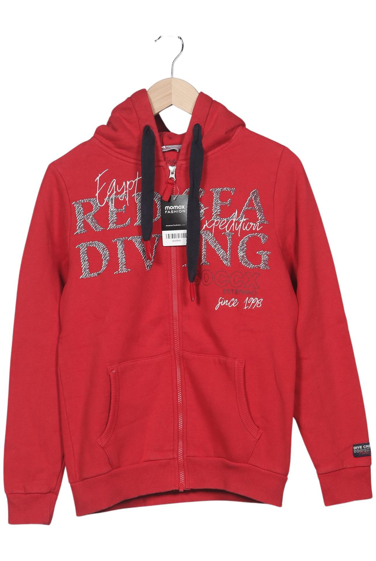 

Soccx Damen Kapuzenpullover, rot, Gr. 36