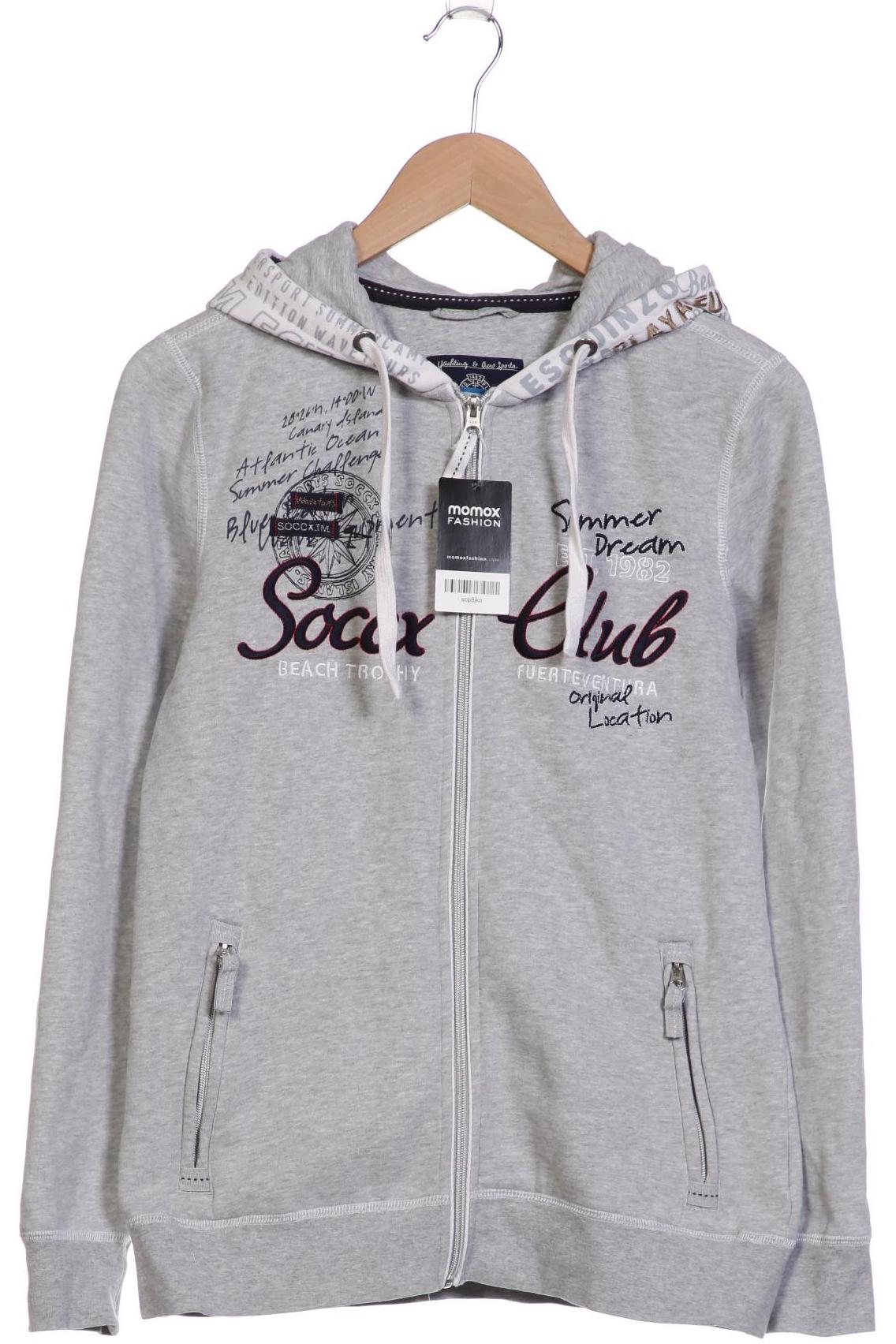 

Soccx Damen Kapuzenpullover, grau, Gr. 38
