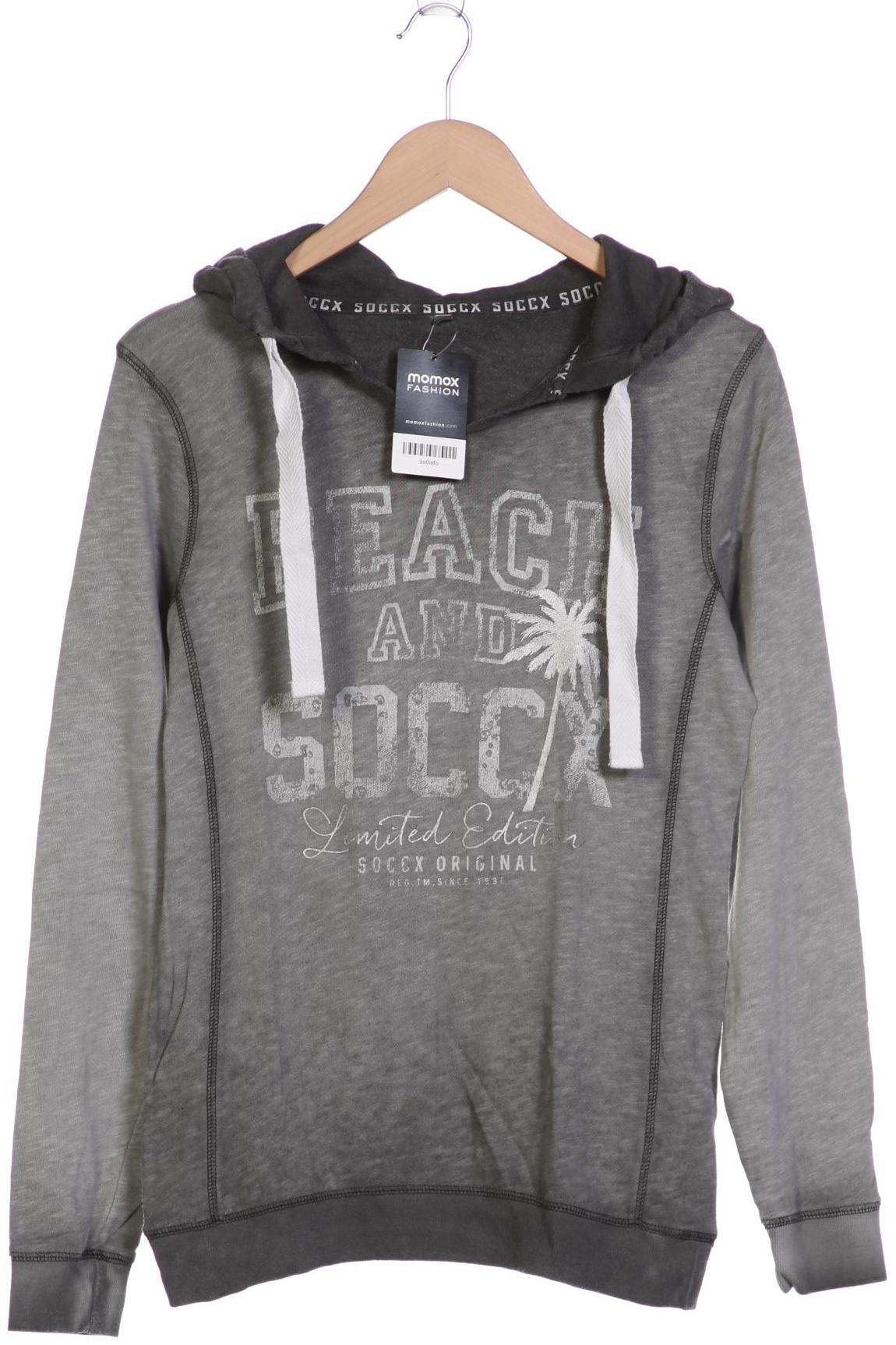 

SOCCX Damen Kapuzenpullover, grau