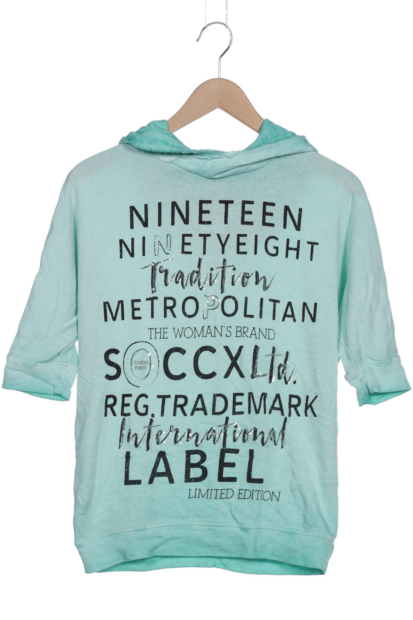 

Soccx Damen Kapuzenpullover, türkis, Gr. 36