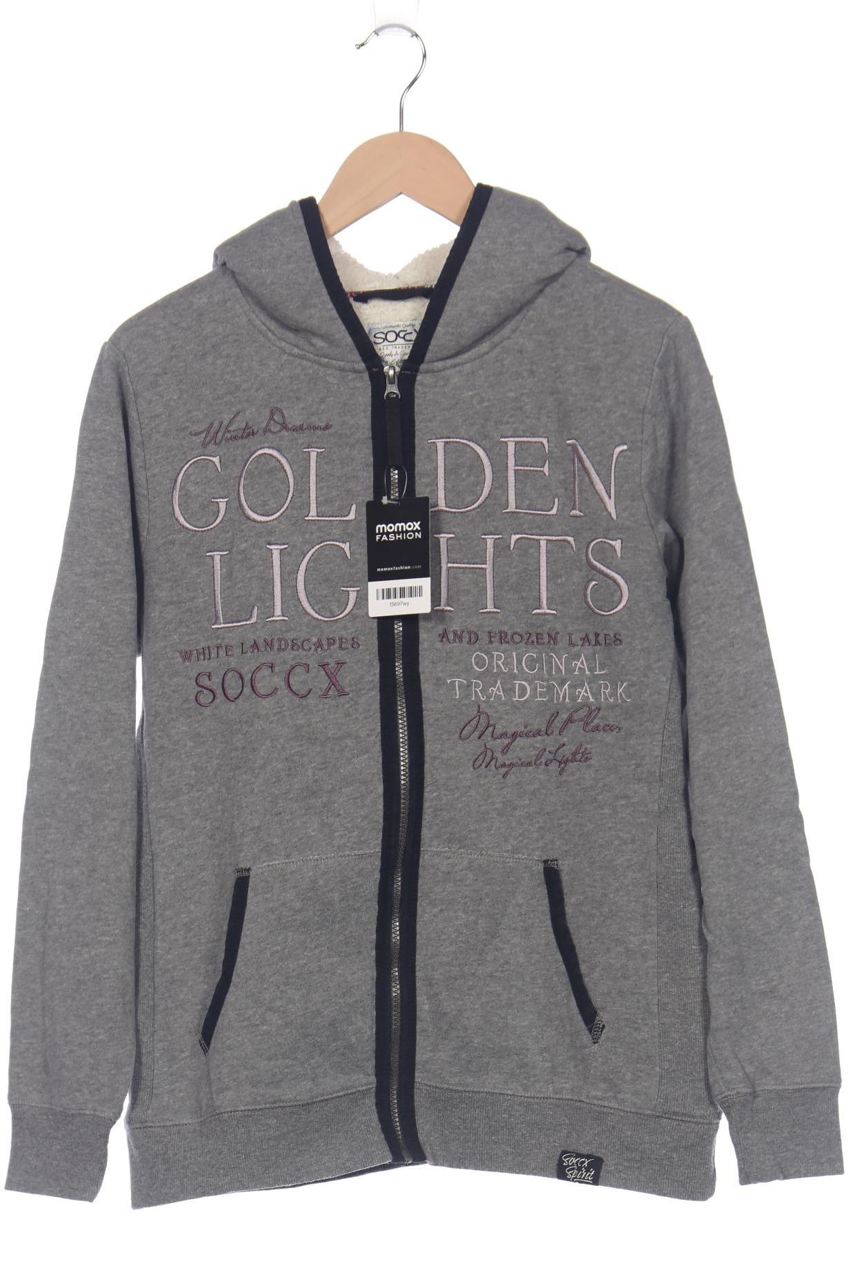 

Soccx Damen Kapuzenpullover, grau, Gr. 40