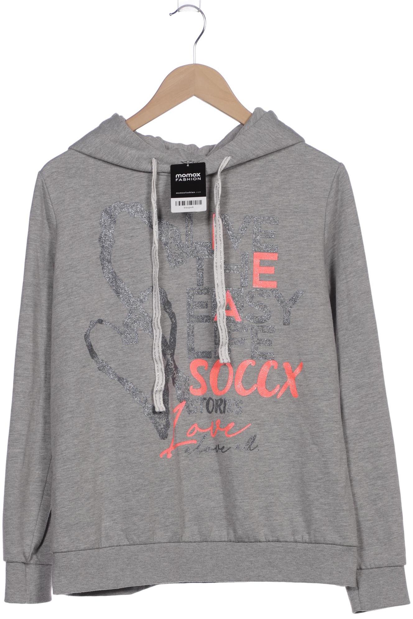 

Soccx Damen Kapuzenpullover, grau, Gr. 42