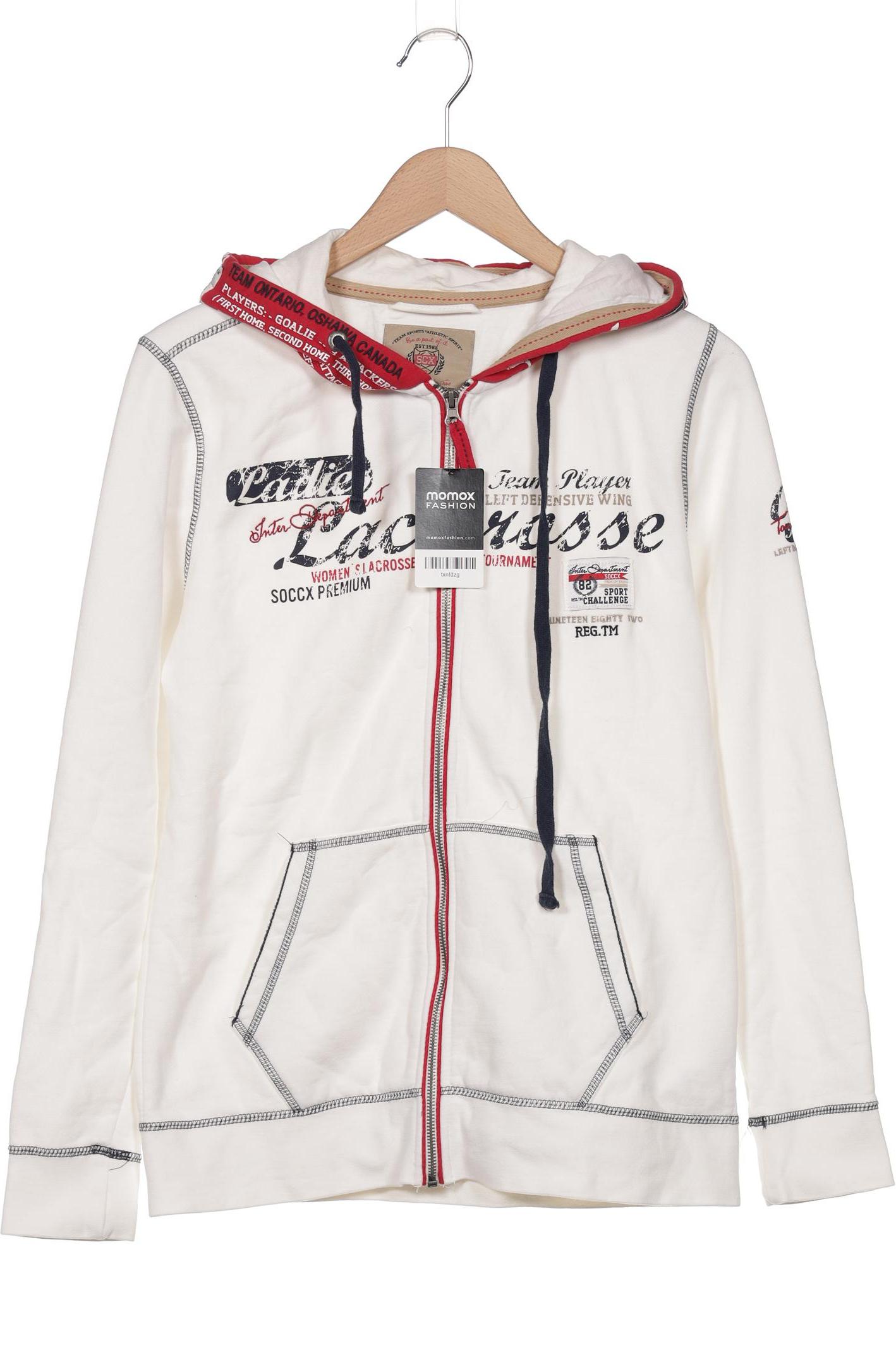 

Soccx Damen Kapuzenpullover, weiß, Gr. 40