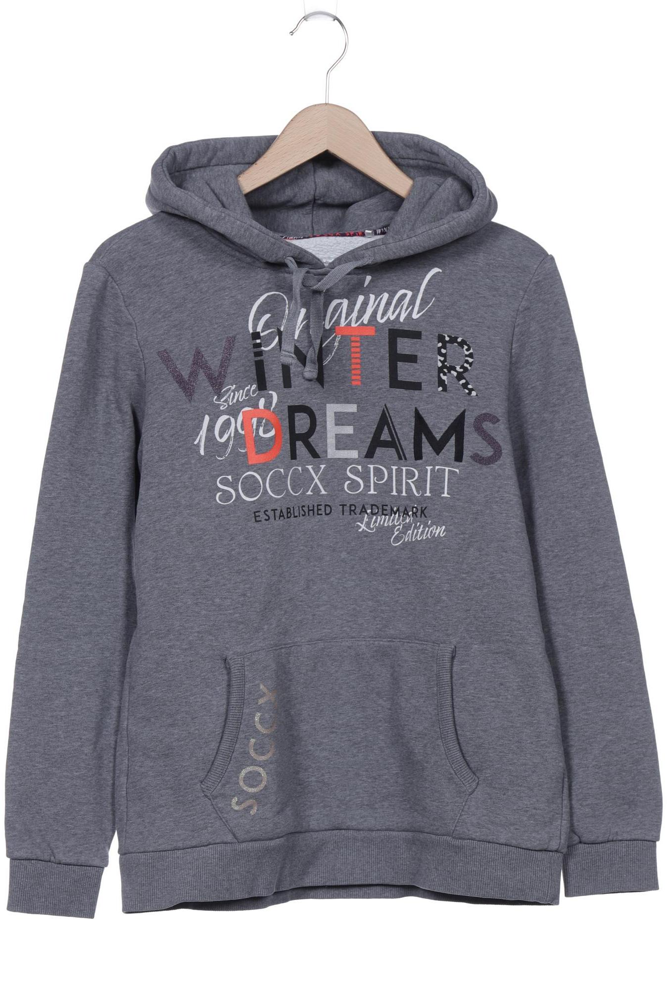 

Soccx Damen Kapuzenpullover, grau, Gr. 40