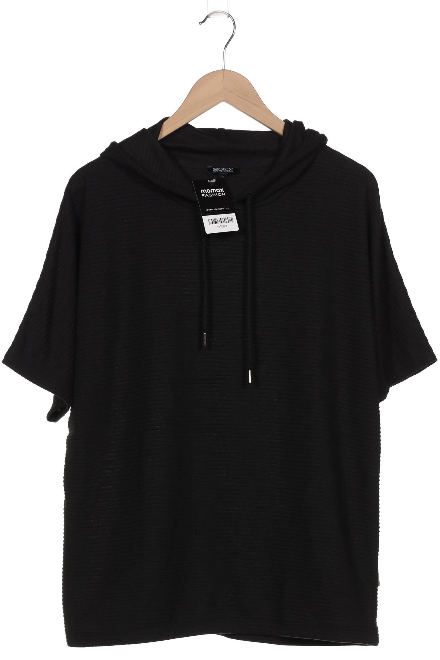 

Soccx Damen Kapuzenpullover, schwarz, Gr. 44