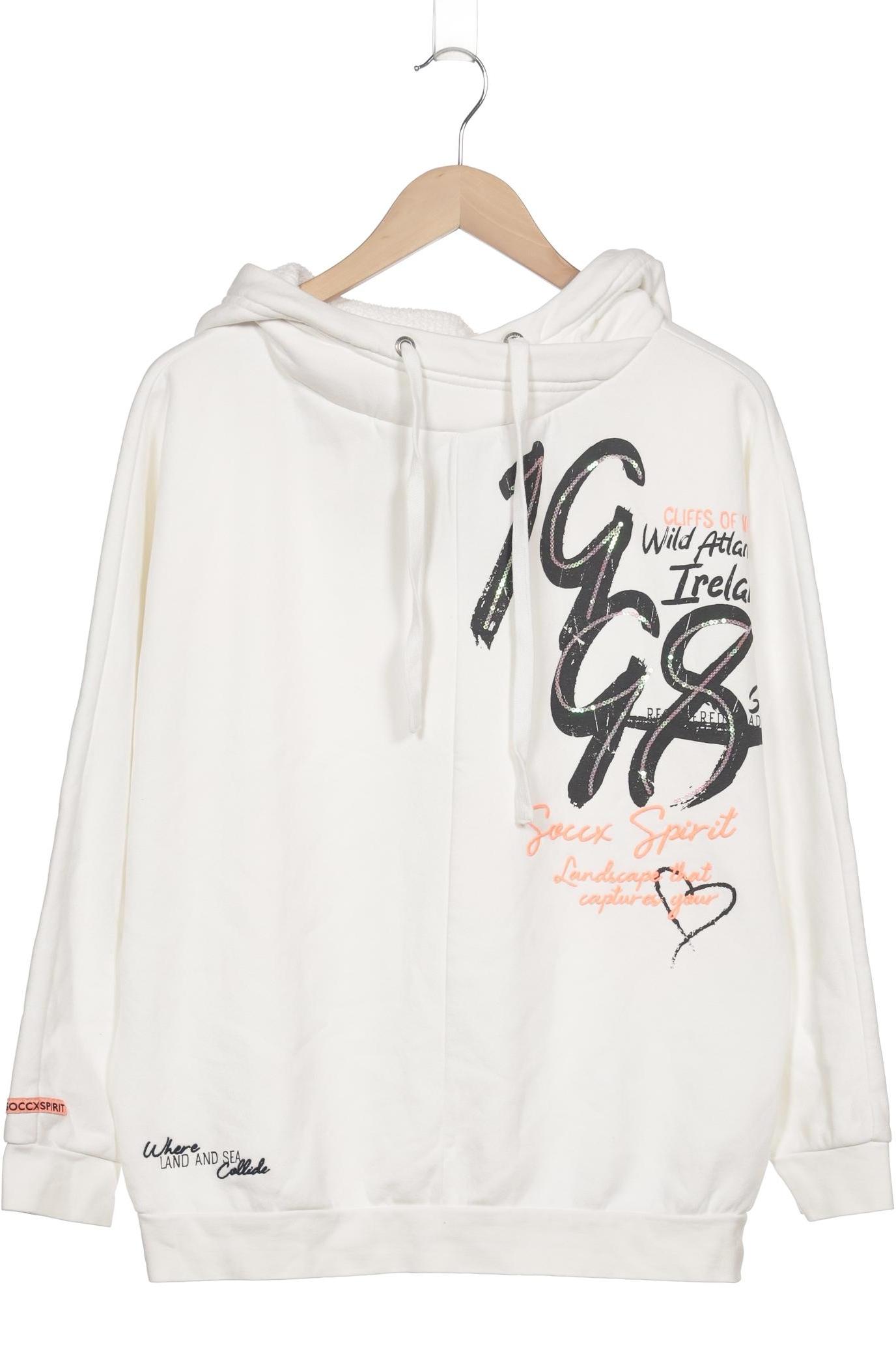 

Soccx Damen Kapuzenpullover, cremeweiß, Gr. 38