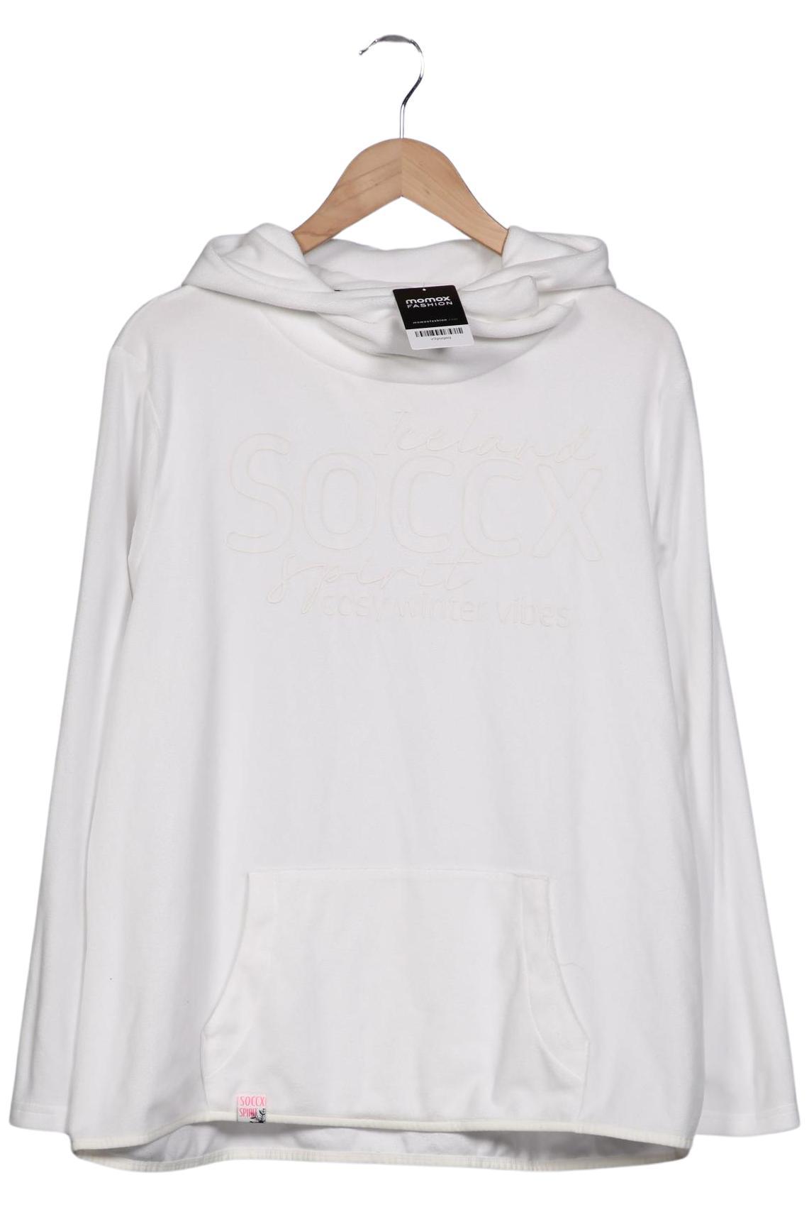 

Soccx Damen Kapuzenpullover, weiß, Gr. 44
