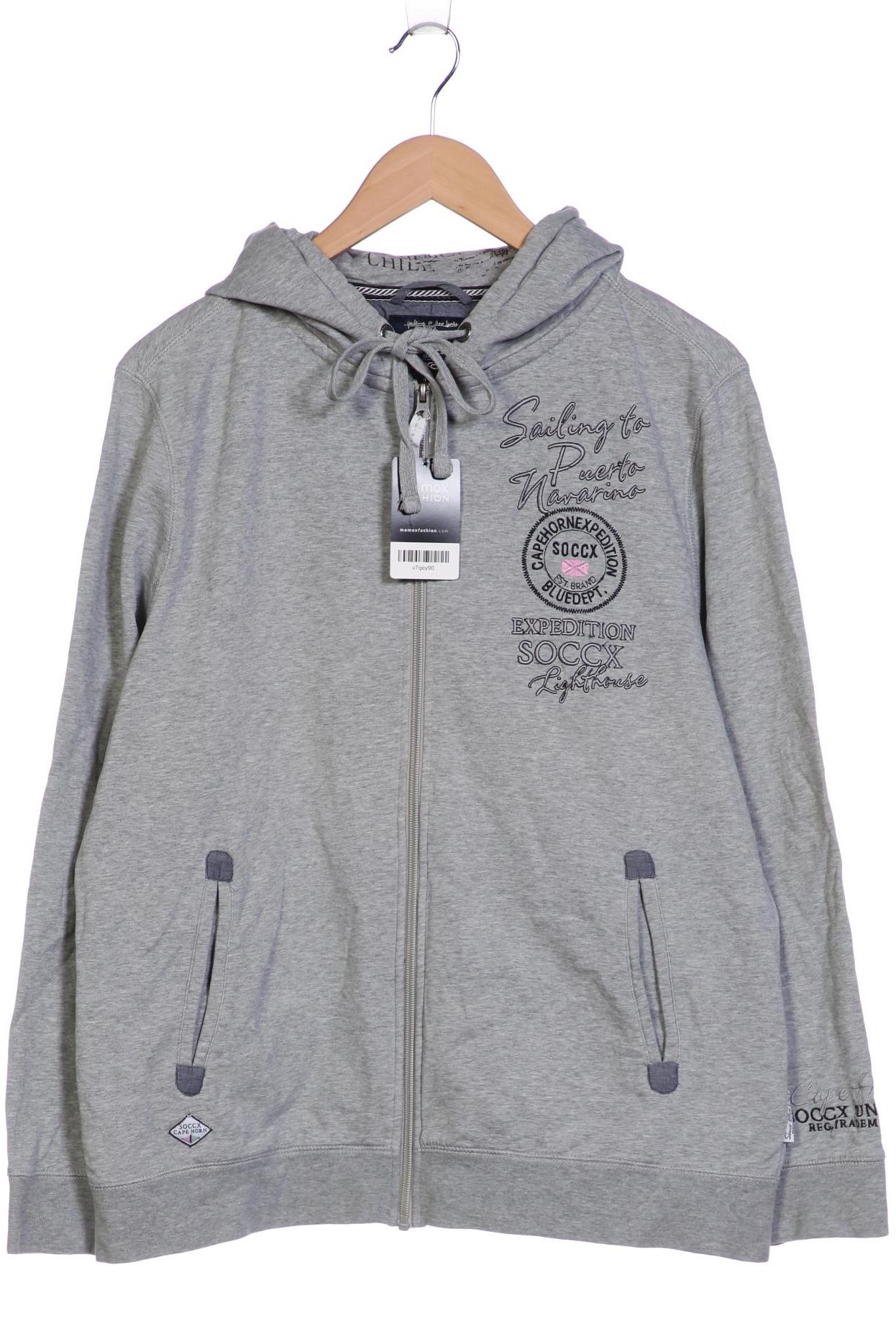 

Soccx Damen Kapuzenpullover, grau, Gr. 44