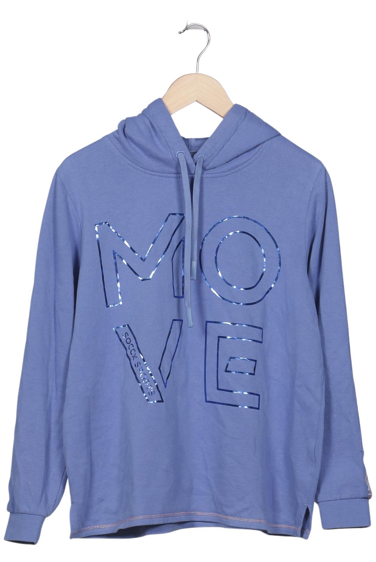 

Soccx Damen Kapuzenpullover, blau, Gr. 40