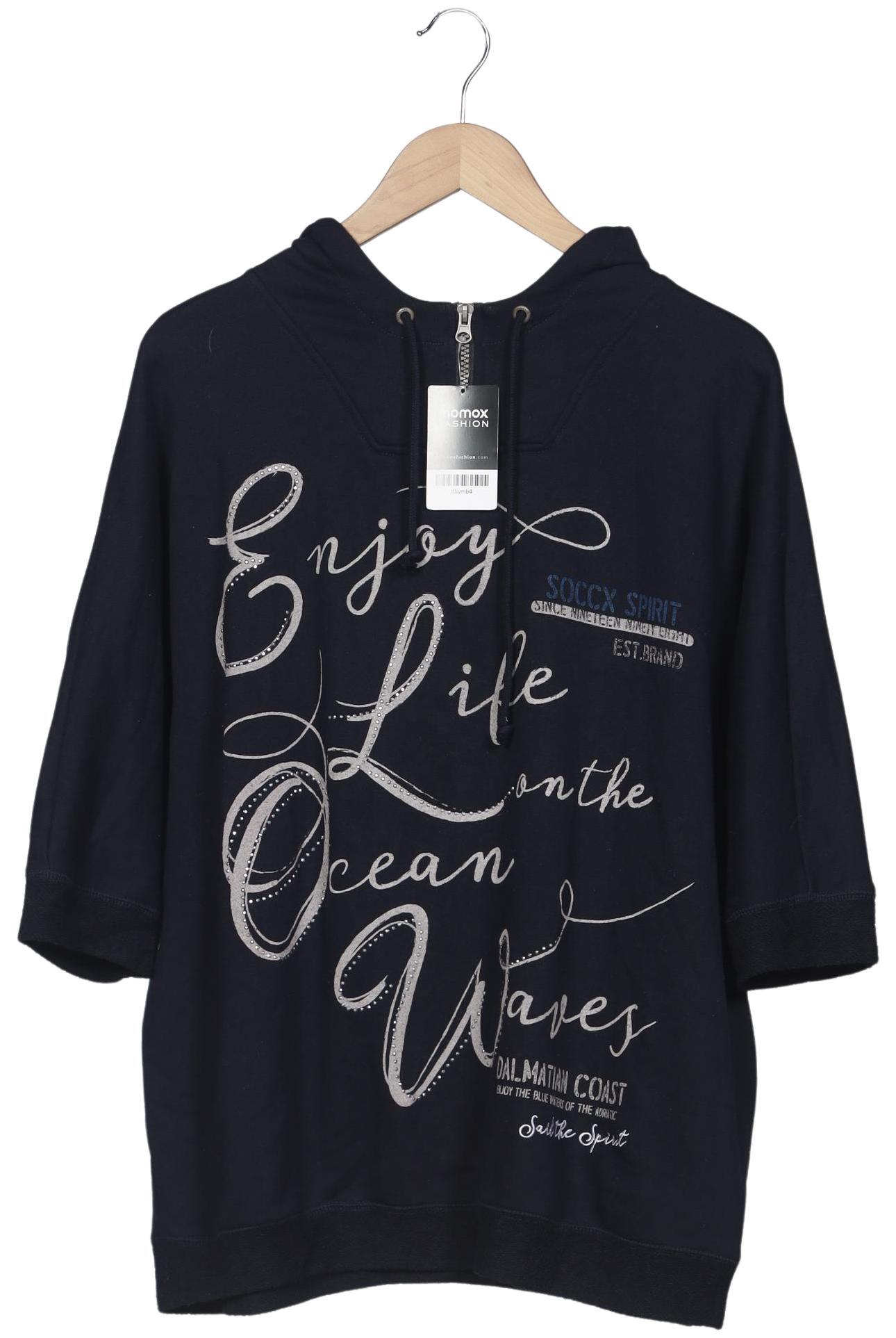 

Soccx Damen Kapuzenpullover, marineblau, Gr. 44