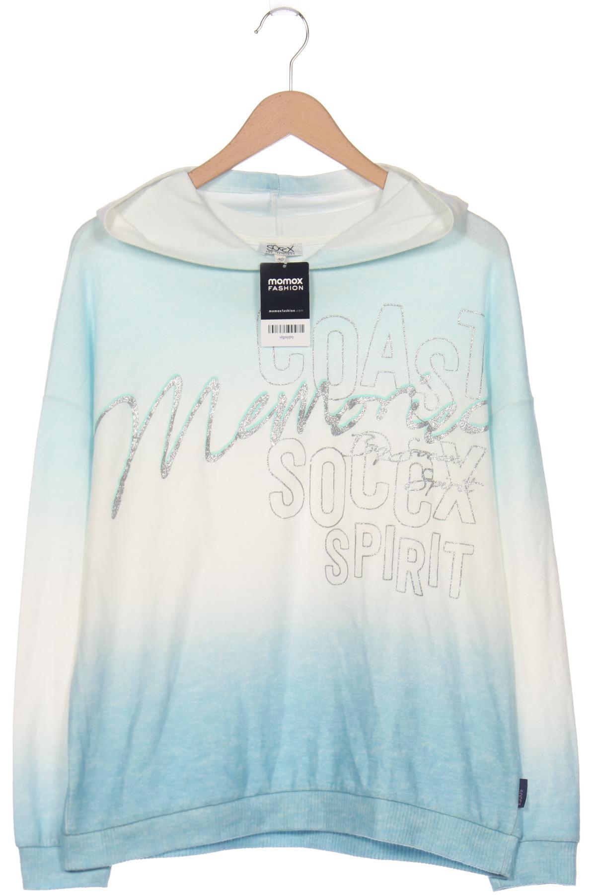 

Soccx Damen Kapuzenpullover, hellblau, Gr. 40
