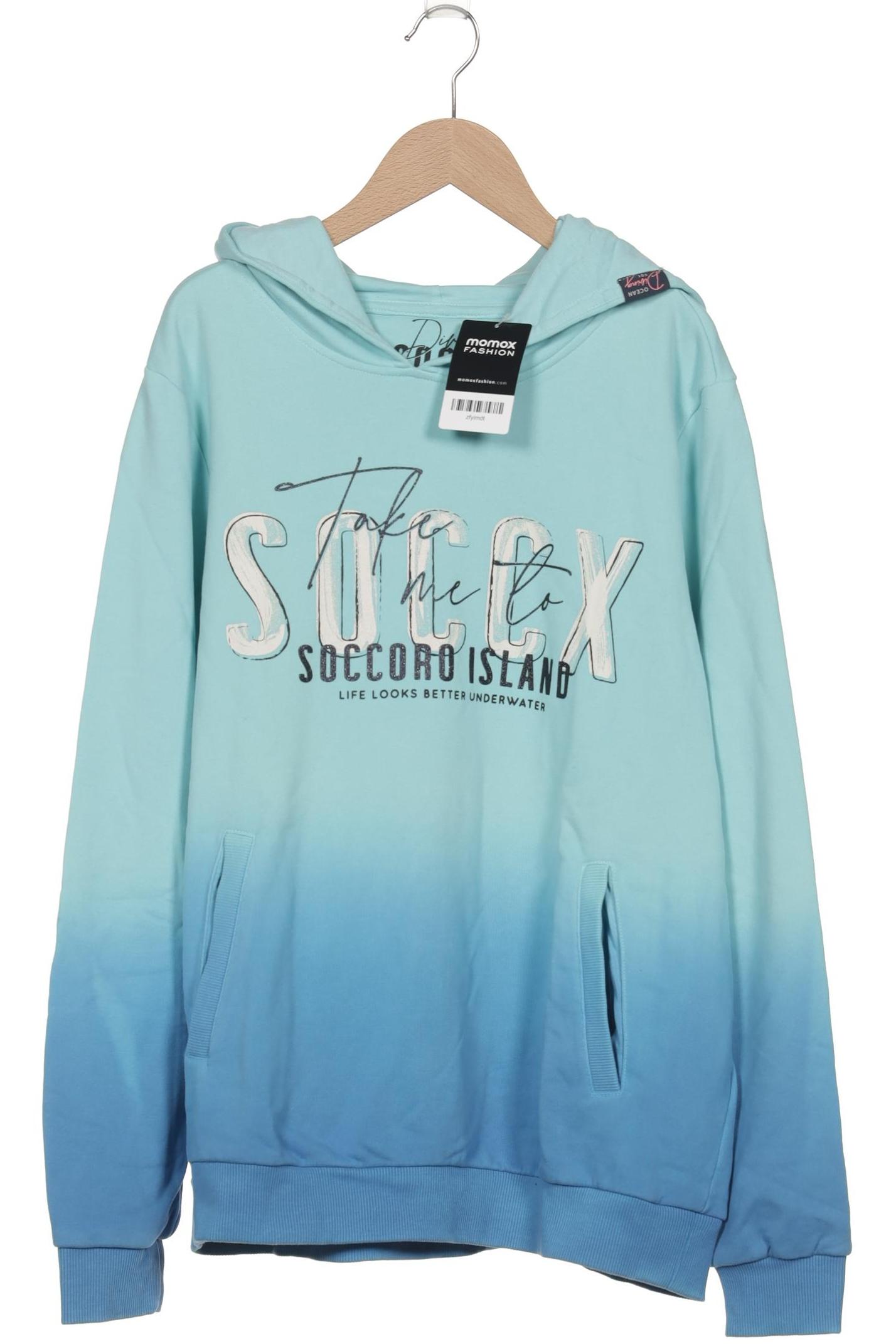 

Soccx Damen Kapuzenpullover, blau, Gr. 40