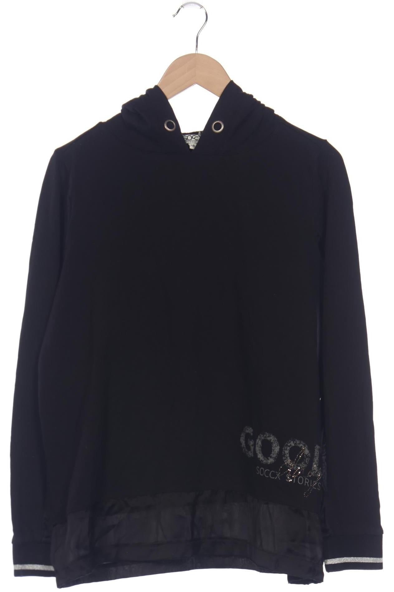 

Soccx Damen Kapuzenpullover, schwarz, Gr. 38