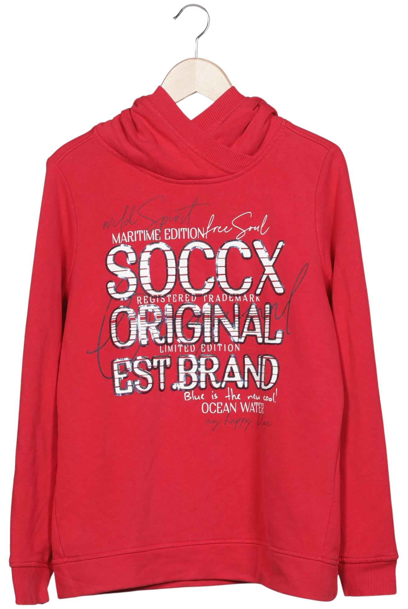 

Soccx Damen Kapuzenpullover, rot, Gr. 42