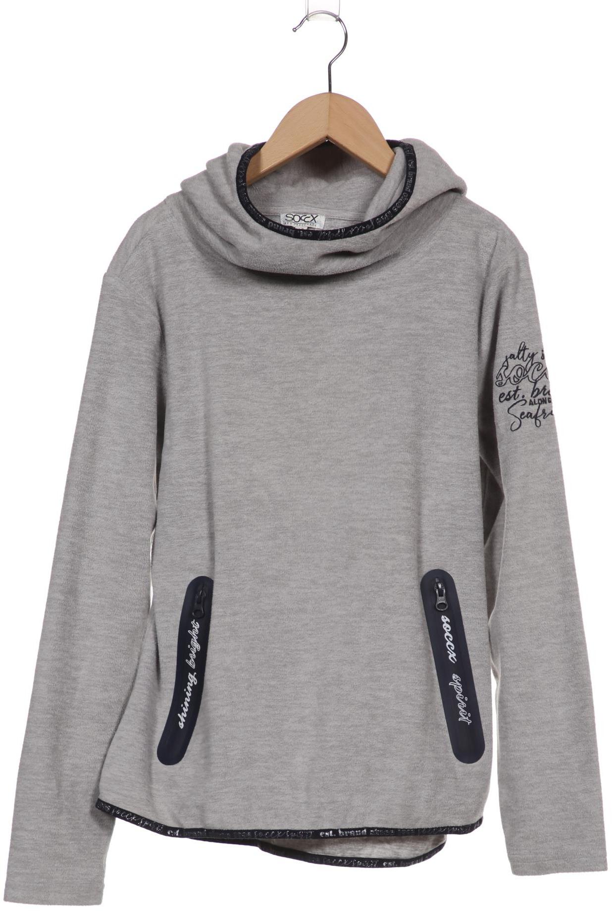 

SOCCX Damen Kapuzenpullover, grau