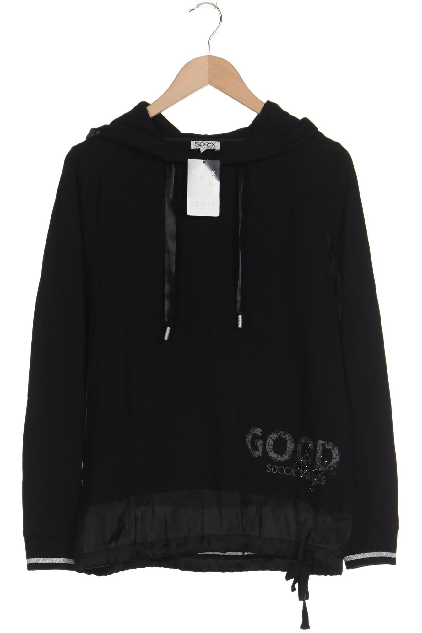 

Soccx Damen Kapuzenpullover, schwarz, Gr. 38