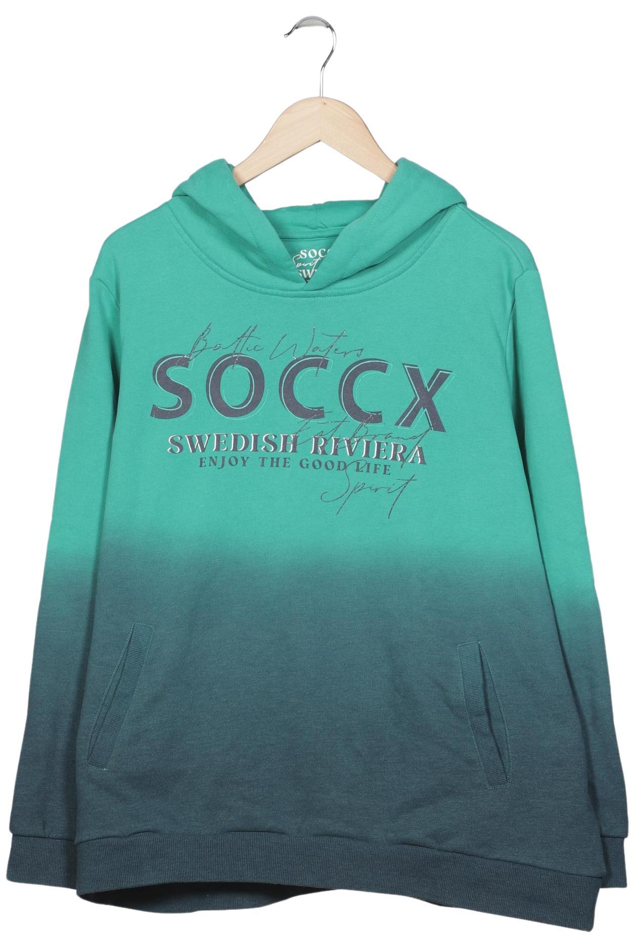 

Soccx Damen Kapuzenpullover, grün, Gr. 46