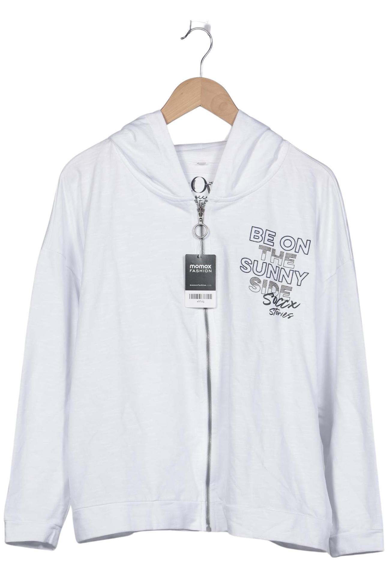 

Soccx Damen Kapuzenpullover, weiß, Gr. 42