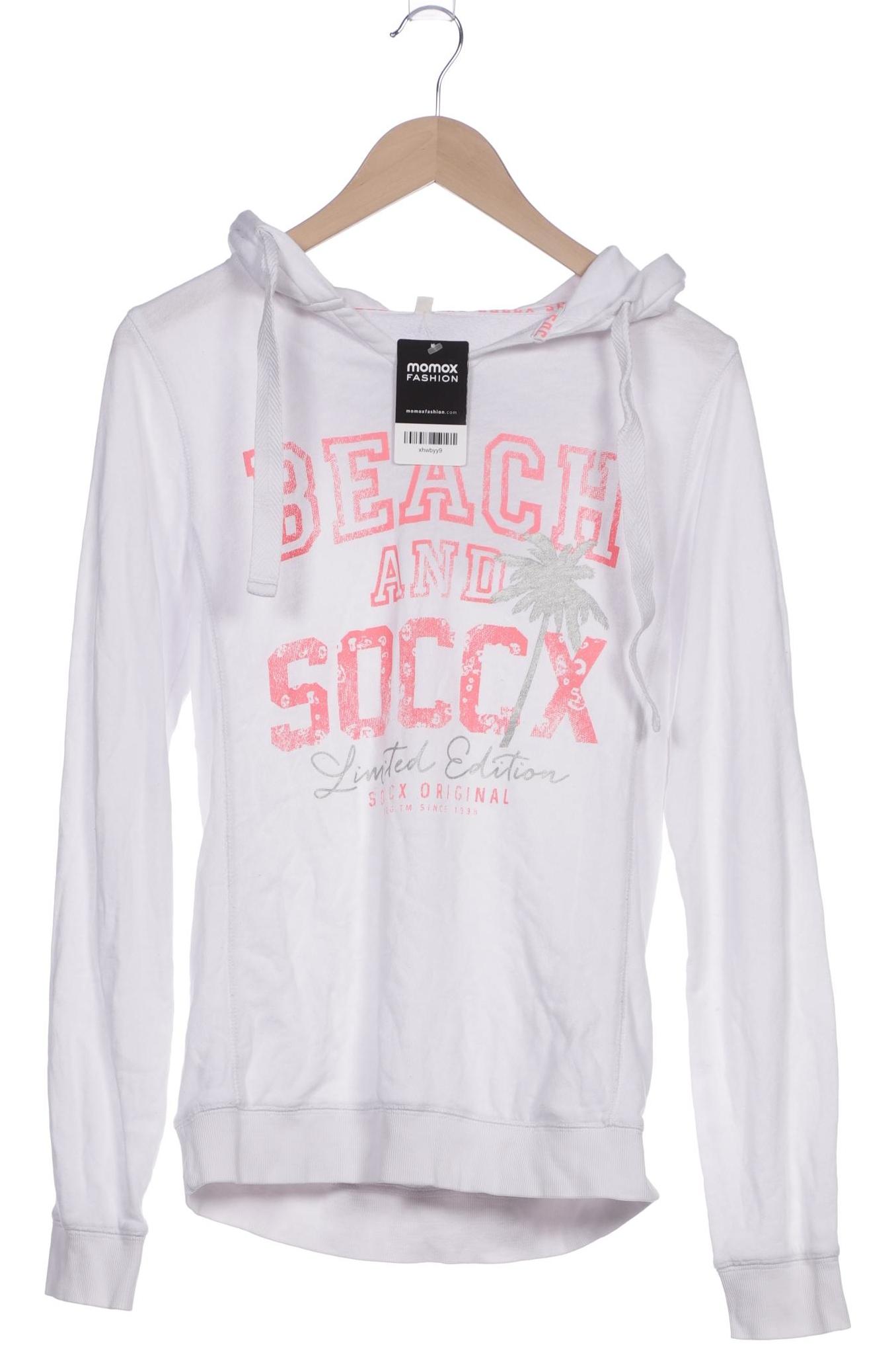 

Soccx Damen Kapuzenpullover, weiß, Gr. 36