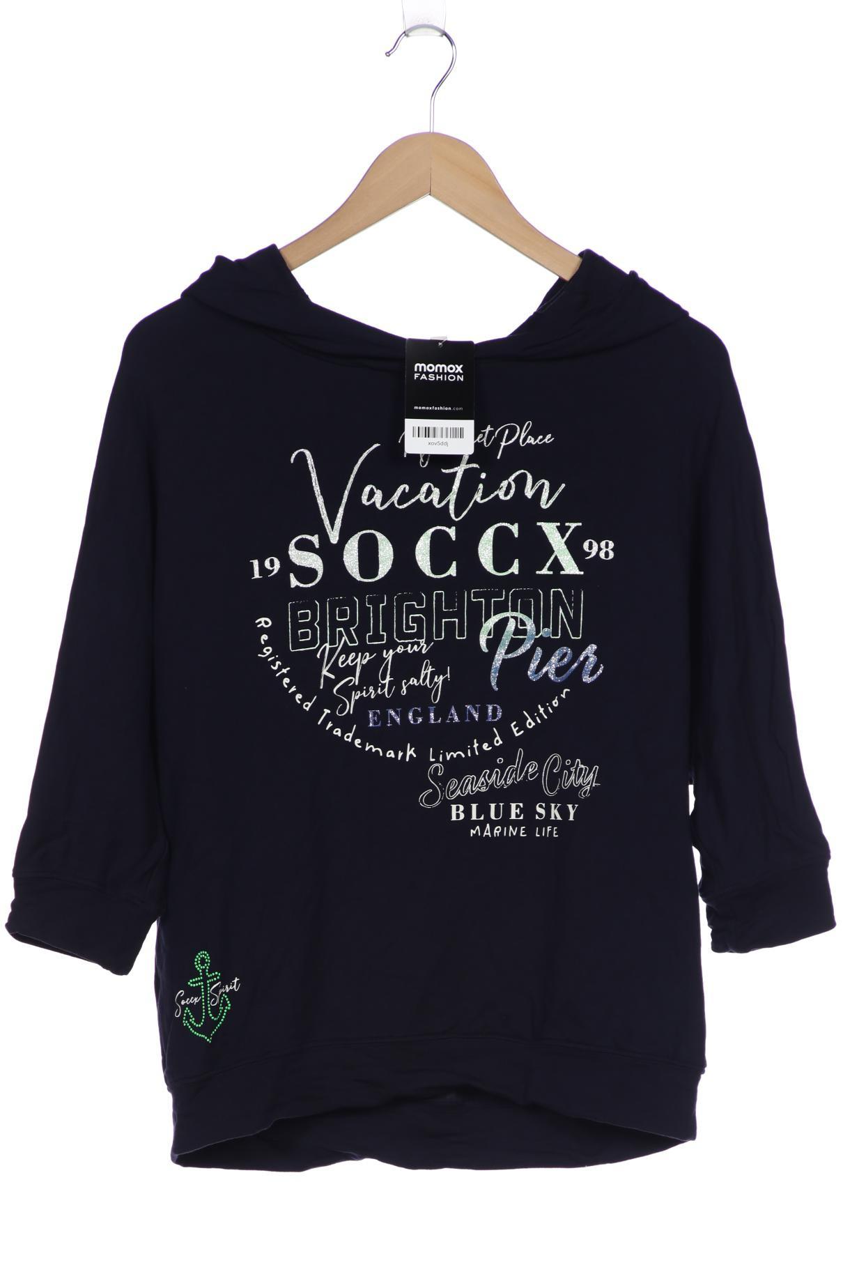 

SOCCX Damen Kapuzenpullover, marineblau