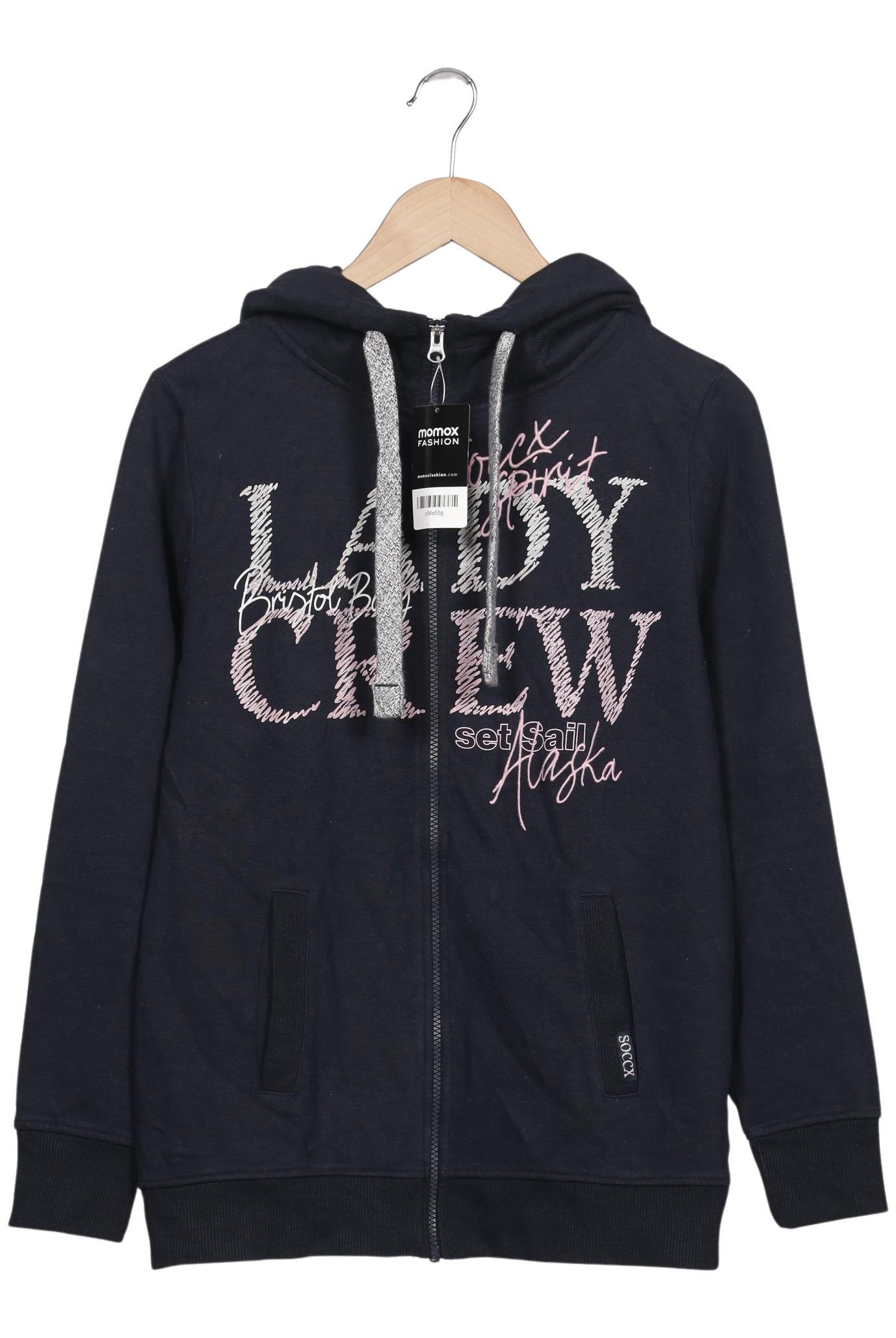 

Soccx Damen Kapuzenpullover, marineblau, Gr. 38