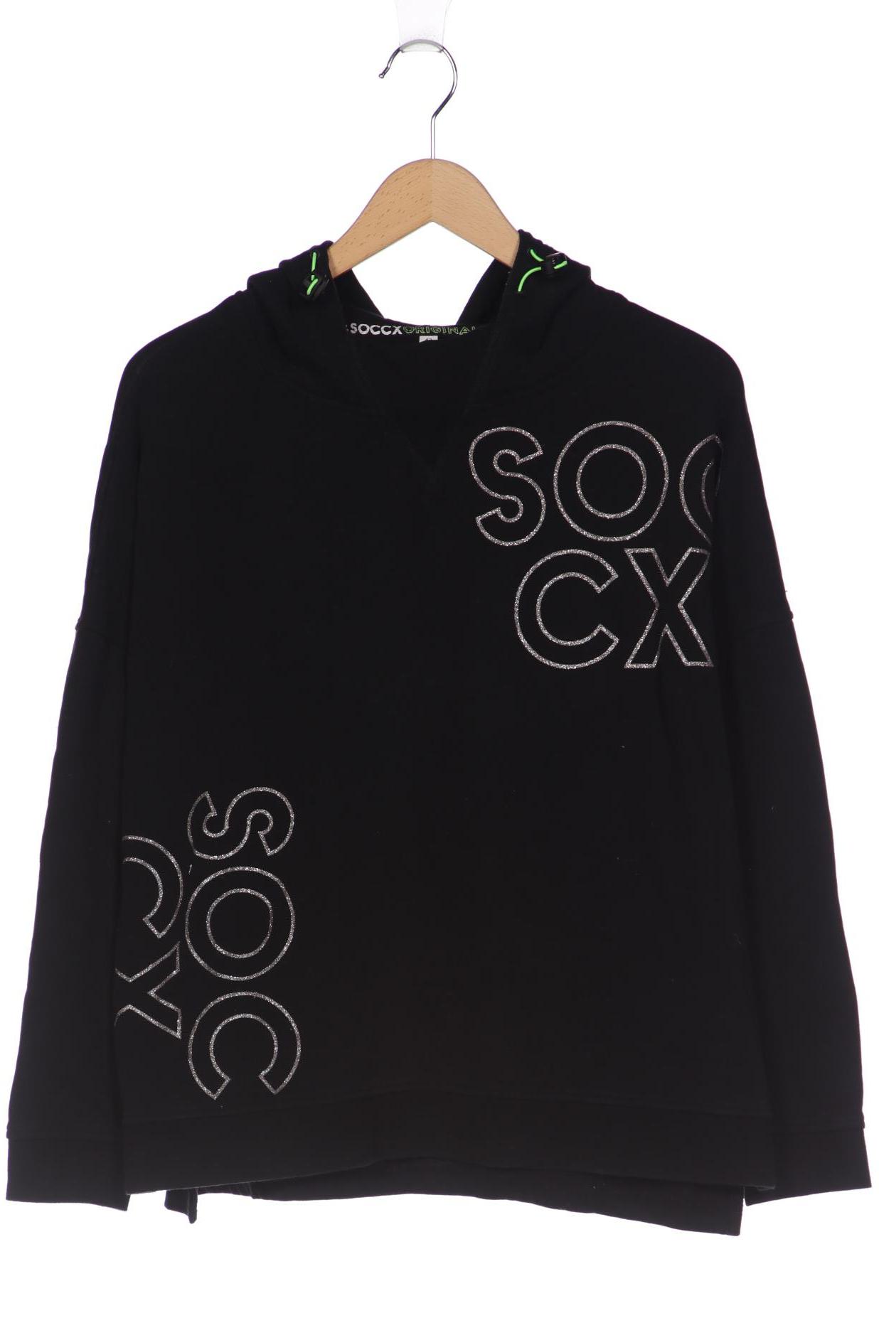 

SOCCX Damen Kapuzenpullover, schwarz