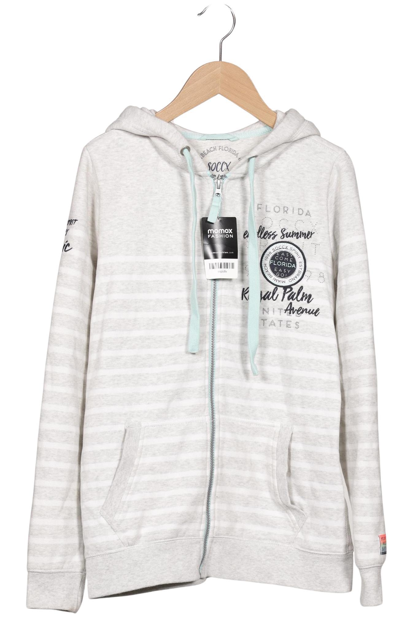 

Soccx Damen Kapuzenpullover, grau, Gr. 36