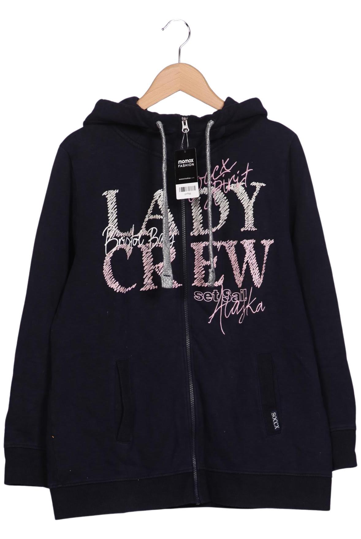 

Soccx Damen Kapuzenpullover, marineblau, Gr. 44