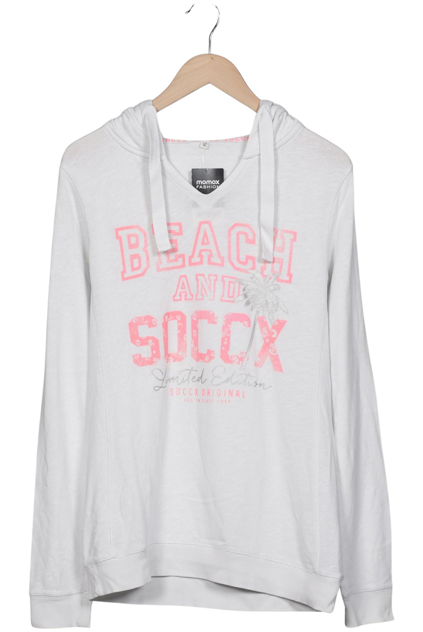 

Soccx Damen Kapuzenpullover, weiß, Gr. 38