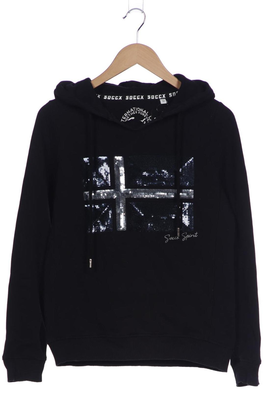 

Soccx Damen Kapuzenpullover, marineblau, Gr. 34
