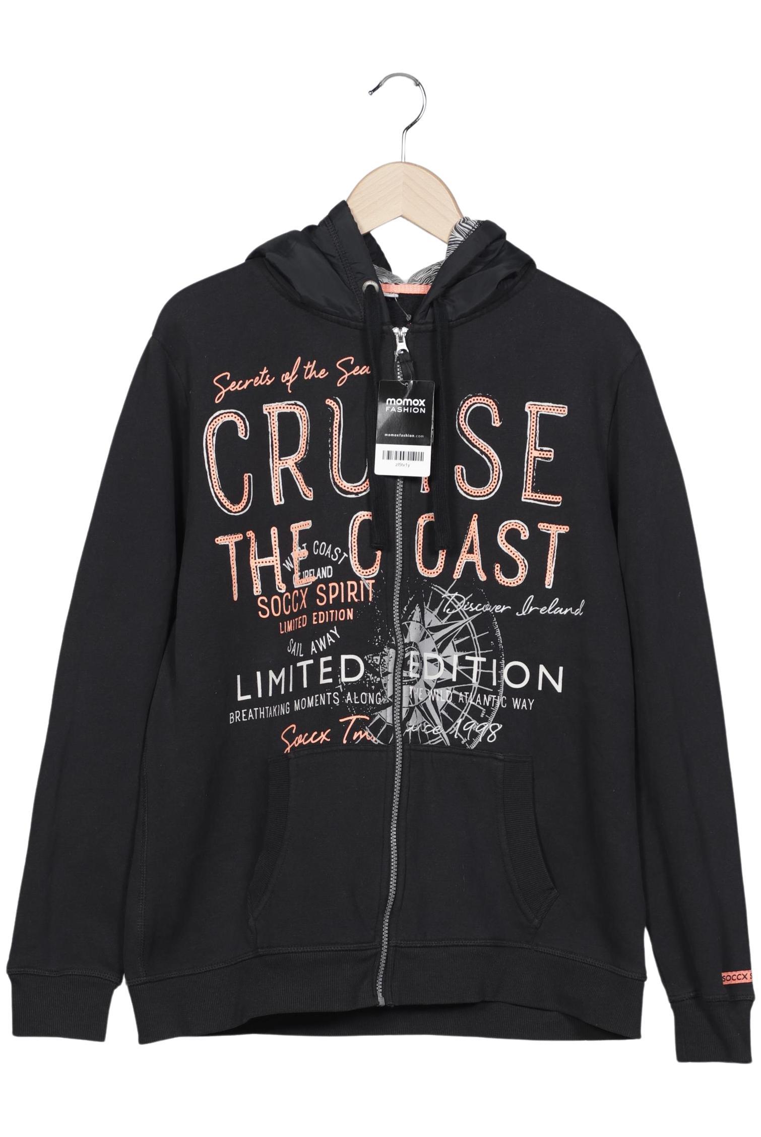 

Soccx Damen Kapuzenpullover, schwarz, Gr. 44