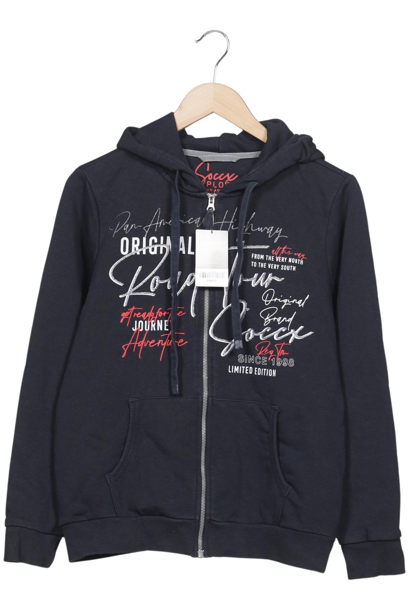 

Soccx Damen Kapuzenpullover, marineblau, Gr. 38