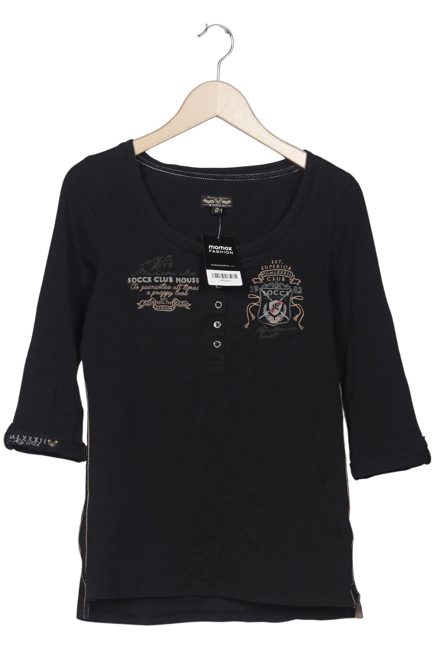 

Soccx Damen Langarmshirt, schwarz, Gr. 38