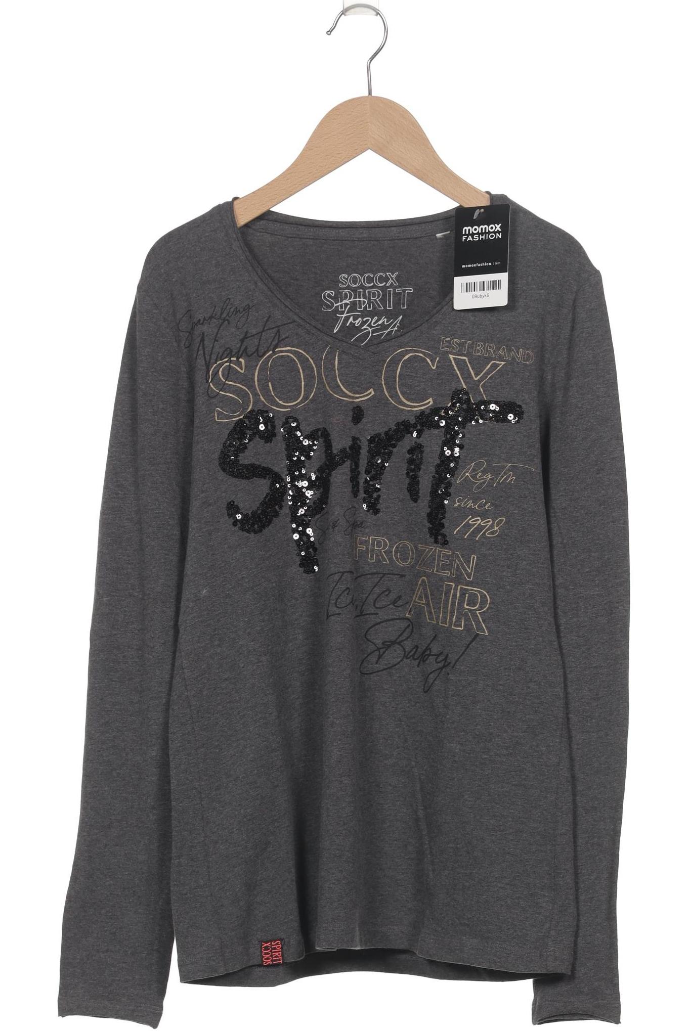 

Soccx Damen Langarmshirt, grau, Gr. 38