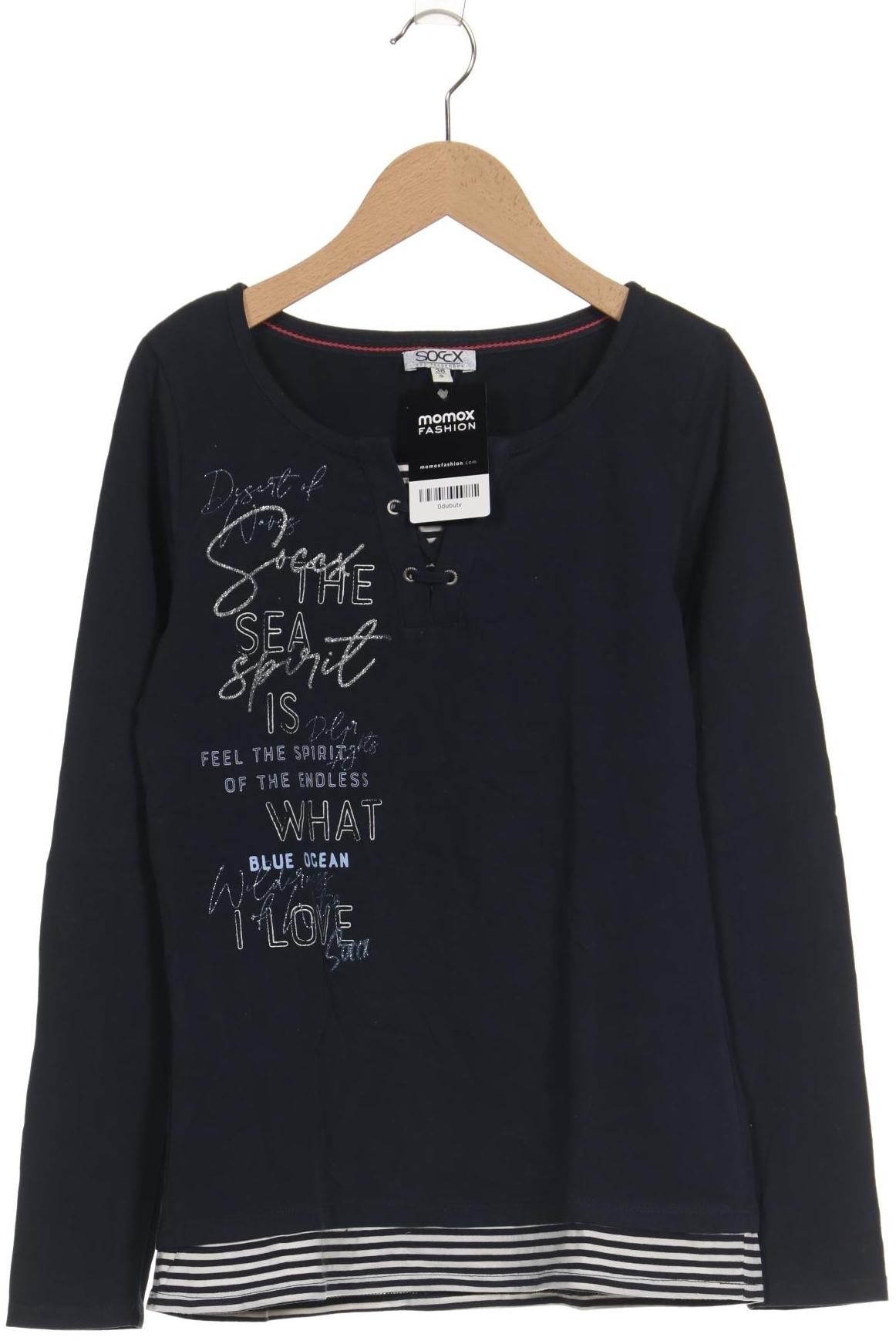 

Soccx Damen Langarmshirt, marineblau, Gr. 36